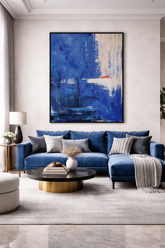 Ethereal Drift — abstract painting in acrylic and gold