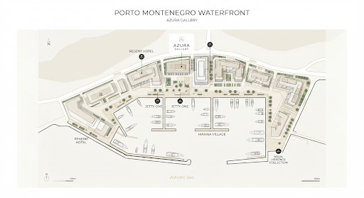 Карта прибрежного района Porto Montenegro